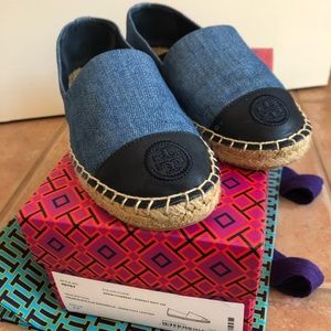 Tory Burch Women’s Denim Color-Block Espadrilles